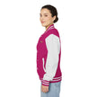 The Glam Cat Embroidered Vintage Varsity Bomber Jacket