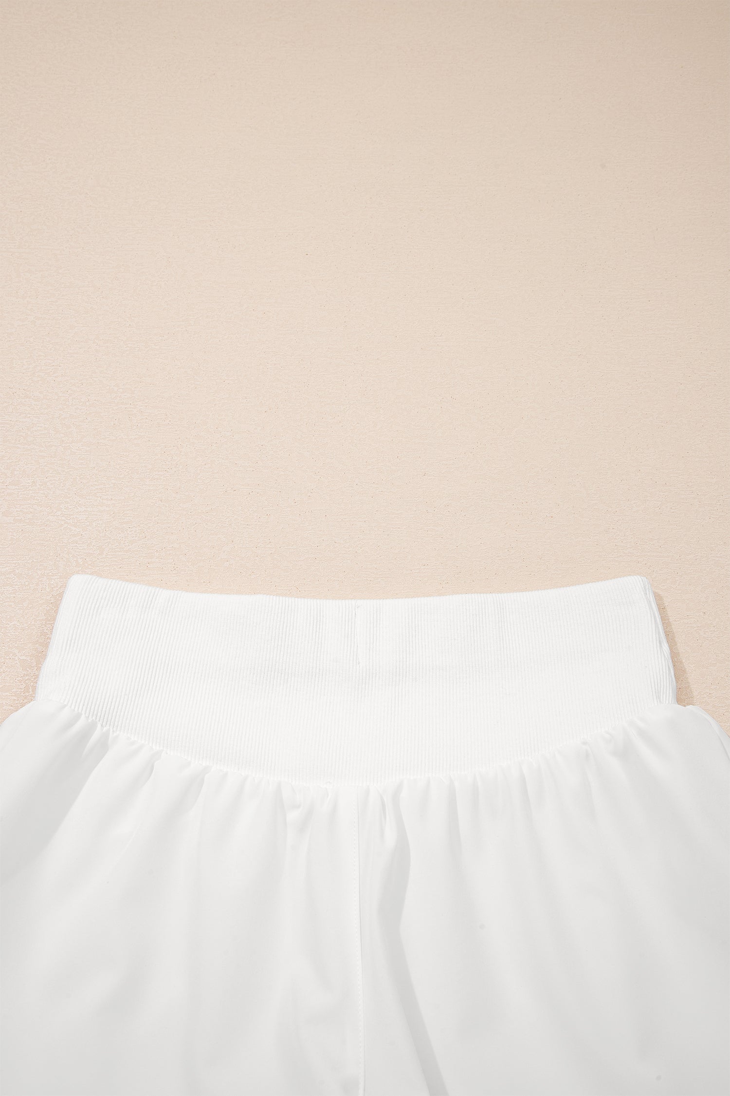 Easy Motion Ribbed High-Waist Athletic Shorts
