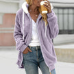 Cozy & Stylish Plush Zipper Hooded Jacket