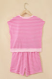 Effortless Striped Cap Sleeve Two-Piece Set