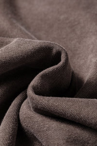 Mineral Wash Reverse Seam 3/4 Sleeve Top — The Glam Cat