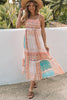 Boho Floral Patchwork Square Neck Sundress