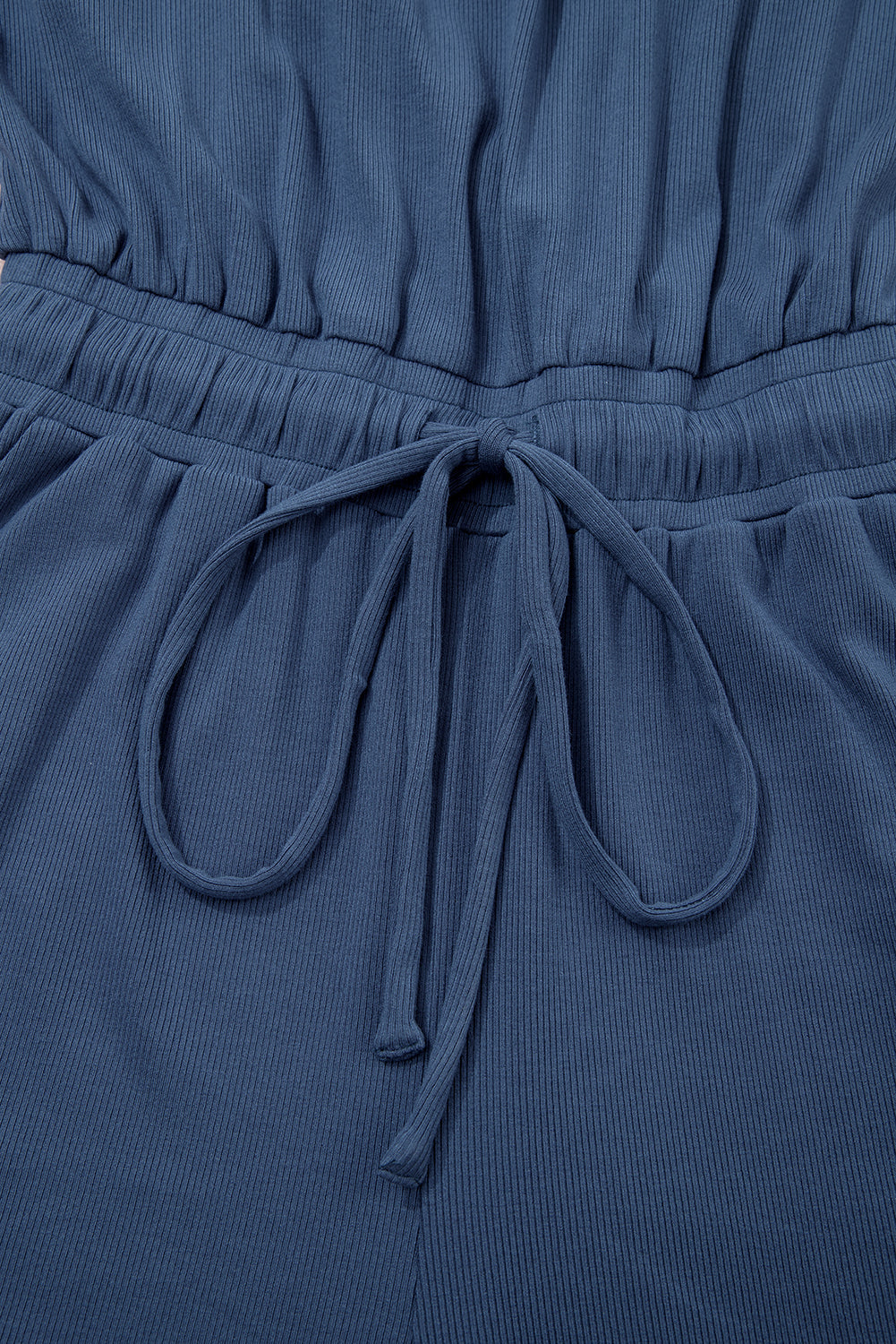 Solid Open-Back Cap Sleeve Knit Romper