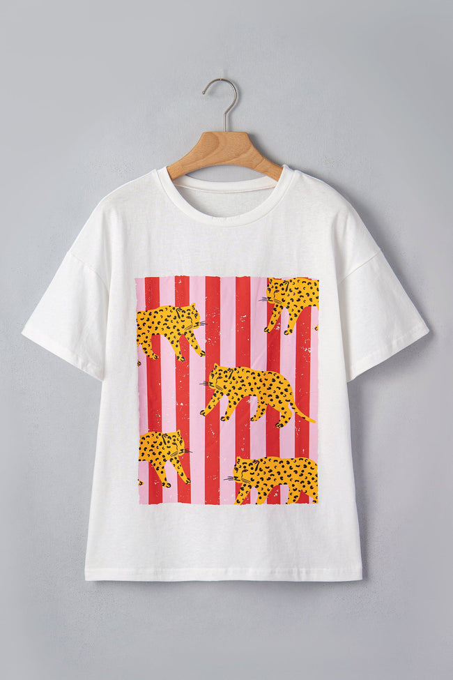 Cheetah Stripe Retro Tee