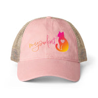 MySoulCat Washed Mesh-Back Cap — Sunset