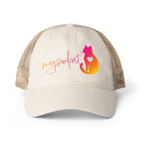 MySoulCat Washed Mesh-Back Cap — Sunset