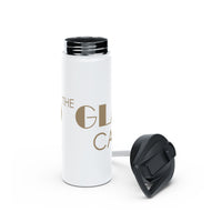 The Glam Cat motif stainless steel water bottle