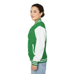 The Glam Cat Embroidered Vintage Varsity Bomber Jacket