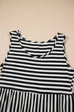 Stripe Scoop Neck Sleeveless Mini Dress
