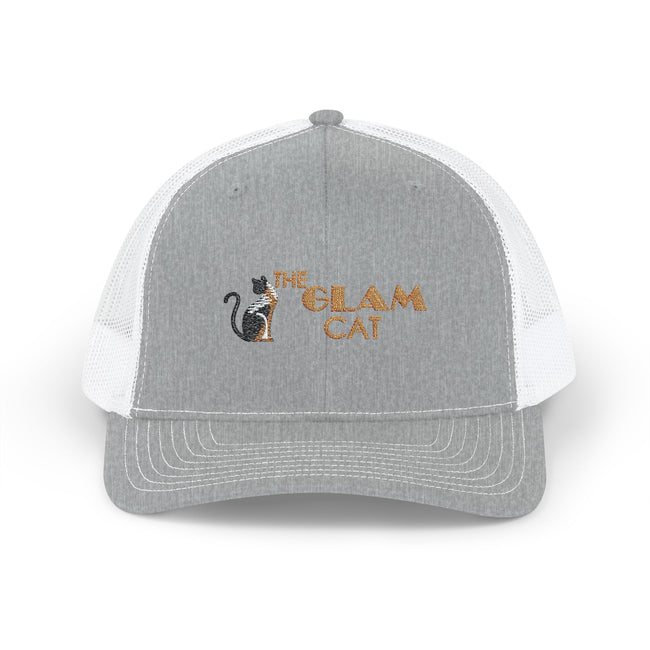 The Glam Cat Designer Embroidered Trucker Hat Snapback