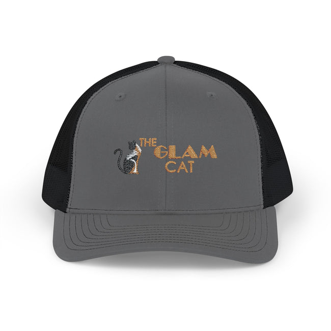 The Glam Cat Designer Embroidered Trucker Hat Snapback