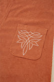 Western Corduroy Embroidered Patch Pocket Dress