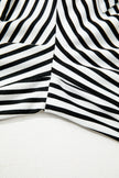 Stripe Tied High Waist Straight Leg Pants