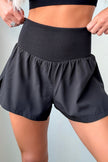 Easy Motion Ribbed High-Waist Athletic Shorts