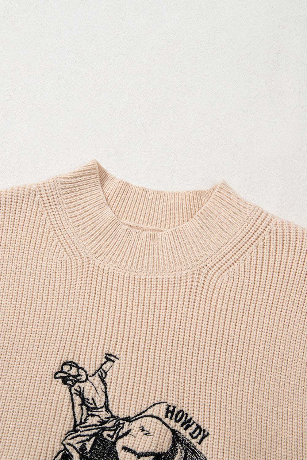 Bucking Bronco Mock Neck Sweater — The Glam Cat