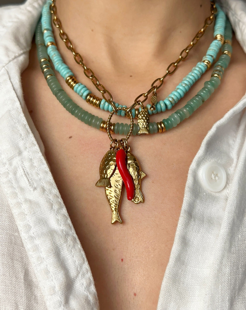 Seafoam Beaded Necklace