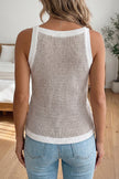 The Refined Contrast Trim Ribbed Knit Tank