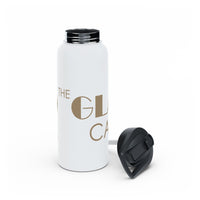 The Glam Cat motif stainless steel water bottle