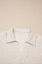 Sporty polo top and drawstring pants set