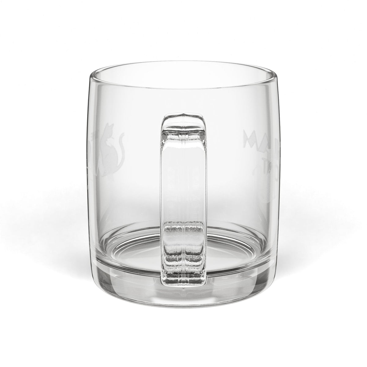 The Glam Cat engraved glass coffee mug