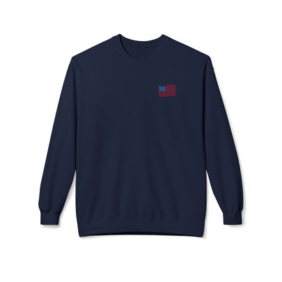 Classic Americana Flag Crewneck Sweatshirt