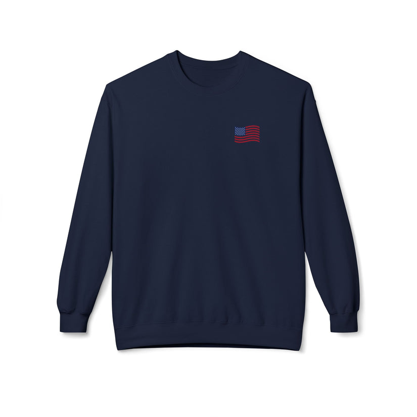 Classic Americana Flag Crewneck Sweatshirt