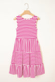 Stripe Scoop Neck Sleeveless Mini Dress