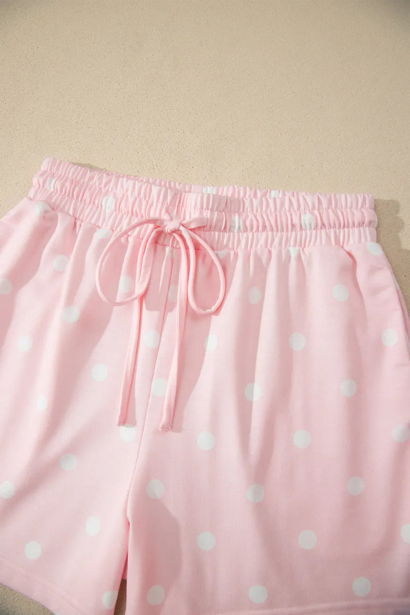 Polka Dot Loose Top and Shorts Set