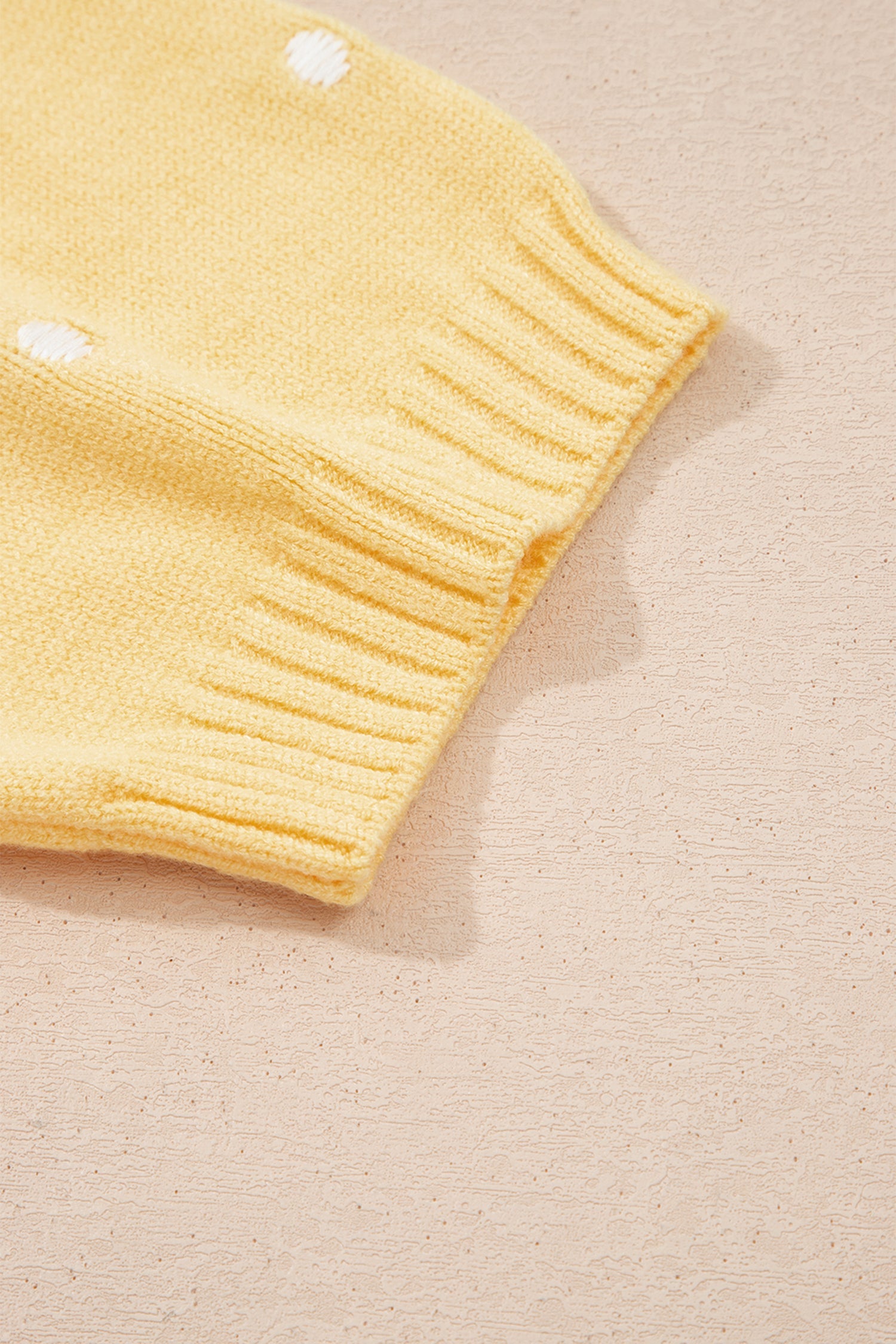 Spring Polka Dot Bubble Sleeve Sweater