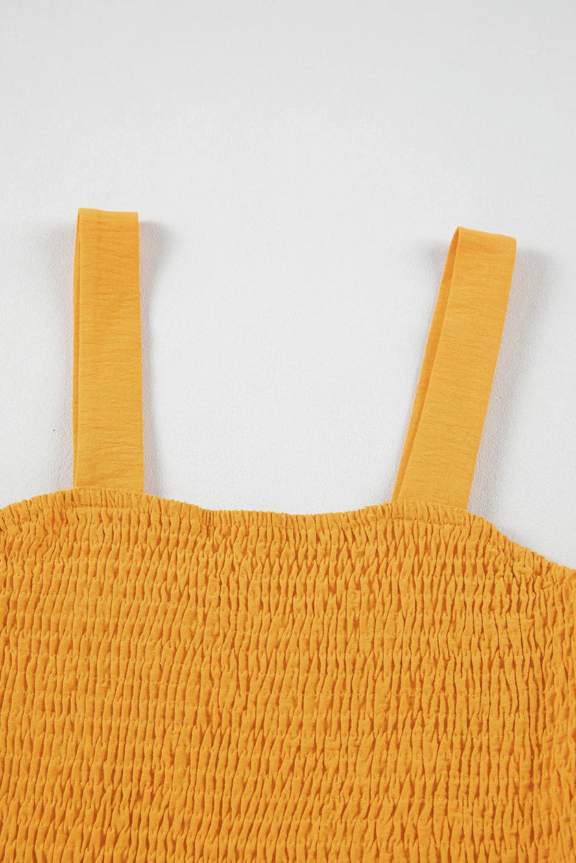 Trending Square Neck Smocked Romper