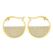 Delicate Gold Pavé Lune Earrings