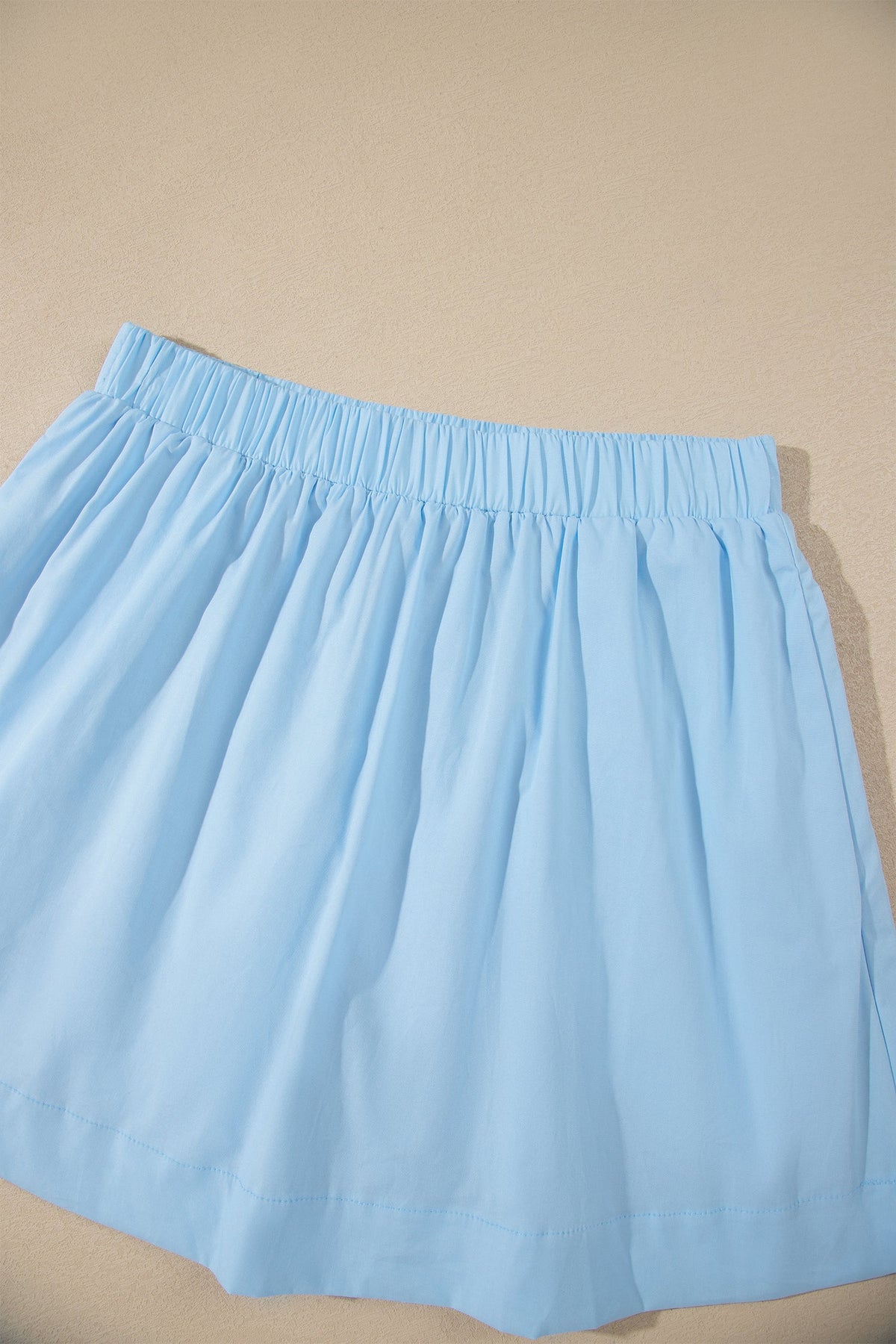Striped tank and contrast ruffle skort set