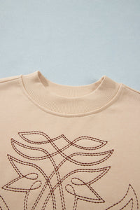 Western Embroidered Chic Sweatshirt — detail view 3