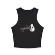 MySoulCat Women's Racerback Cropped Tank — White
