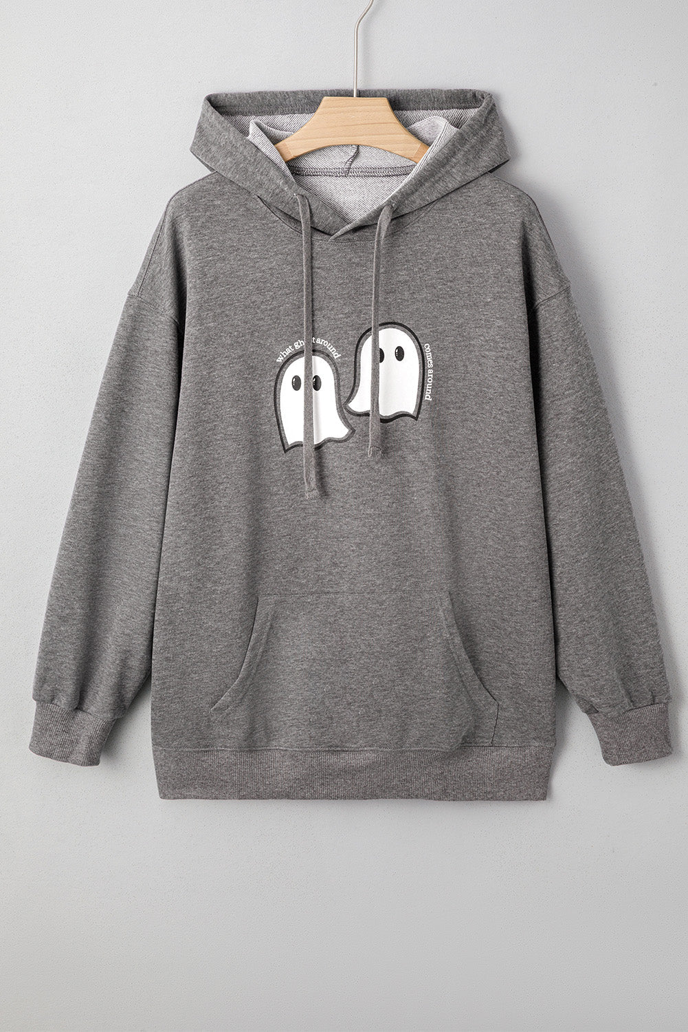 Halloween Ghost Graphic Print Hoodie — detail view 1