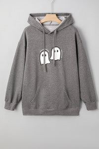 Halloween Ghost Graphic Print Hoodie — detail view 1
