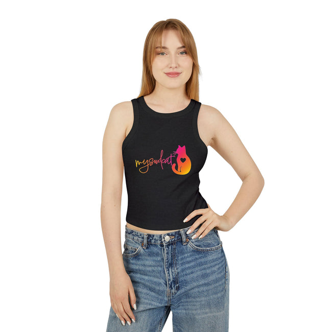 Mysoulcat Racerback Cropped Tank — Sunset