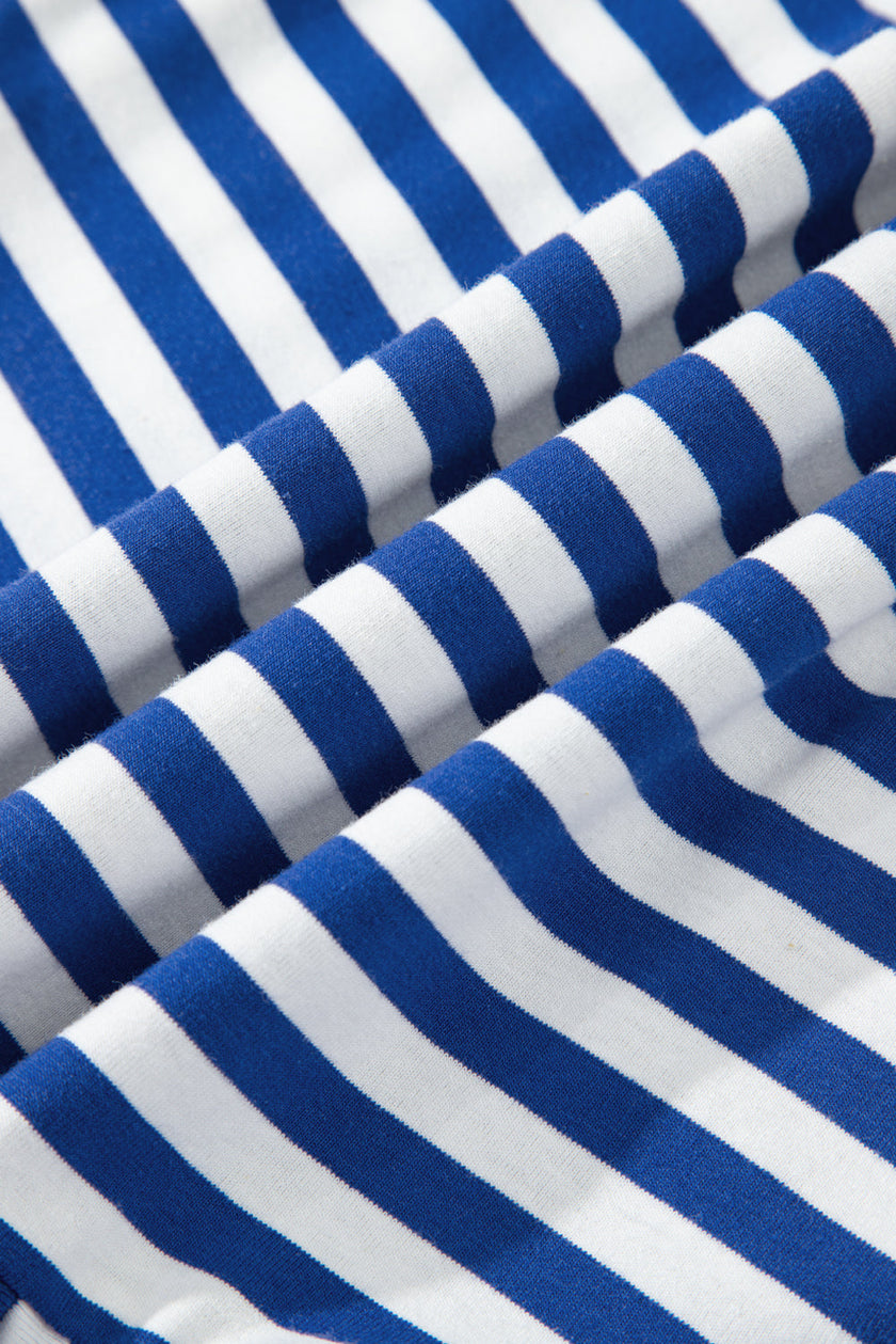 Stripe Scoop Neck Sleeveless Mini Dress