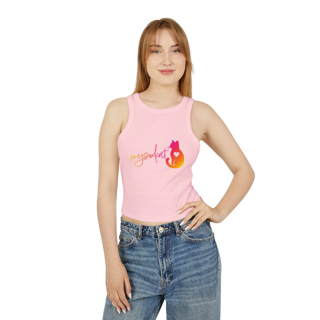 Mysoulcat Racerback Cropped Tank — Sunset