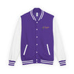 The Glam Cat Embroidered Vintage Varsity Bomber Jacket
