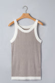 The Refined Contrast Trim Ribbed Knit Tank