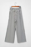 Stripe Tied High Waist Straight Leg Pants