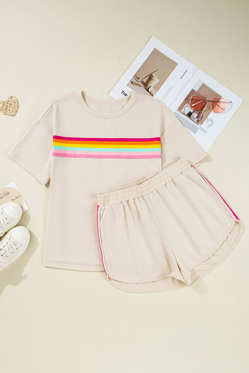 Rainbow Stripe Athleisure Set