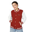 The Glam Cat Embroidered Vintage Varsity Bomber Jacket