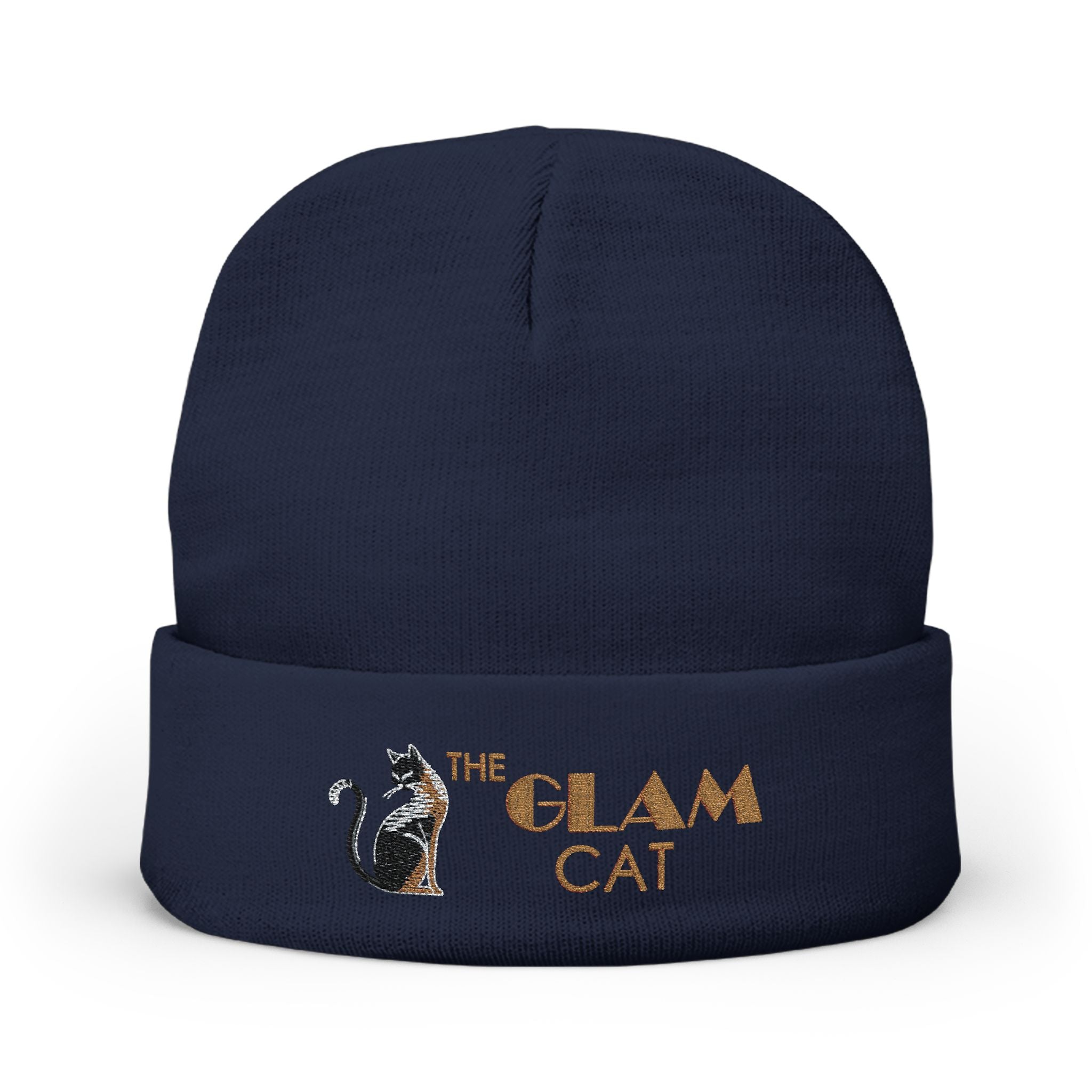 The Glam Cat Designer Embroidered Luxe Beanie