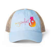 MySoulCat Washed Mesh-Back Cap — Sunset