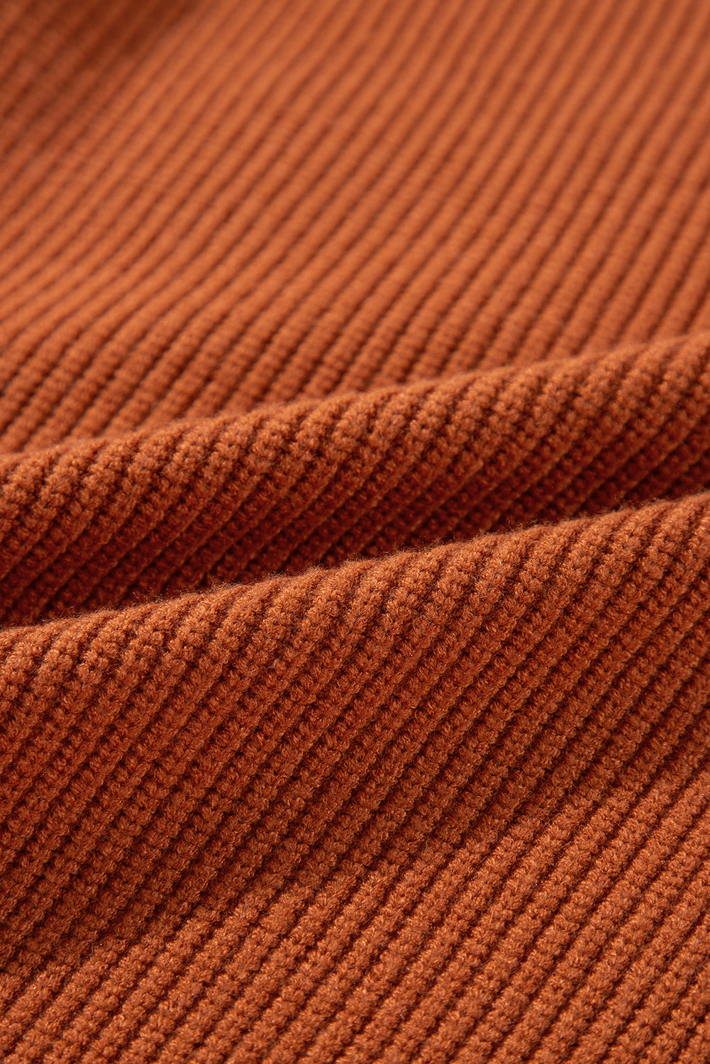 Hello Pumpkin Crewneck Sweater — Flamingo knit fabric detail