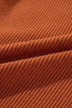 Hello Pumpkin Crewneck Sweater — Flamingo knit fabric detail