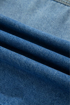 Raw-Edge Denim Ruffle-Hem Jacket - additional product view