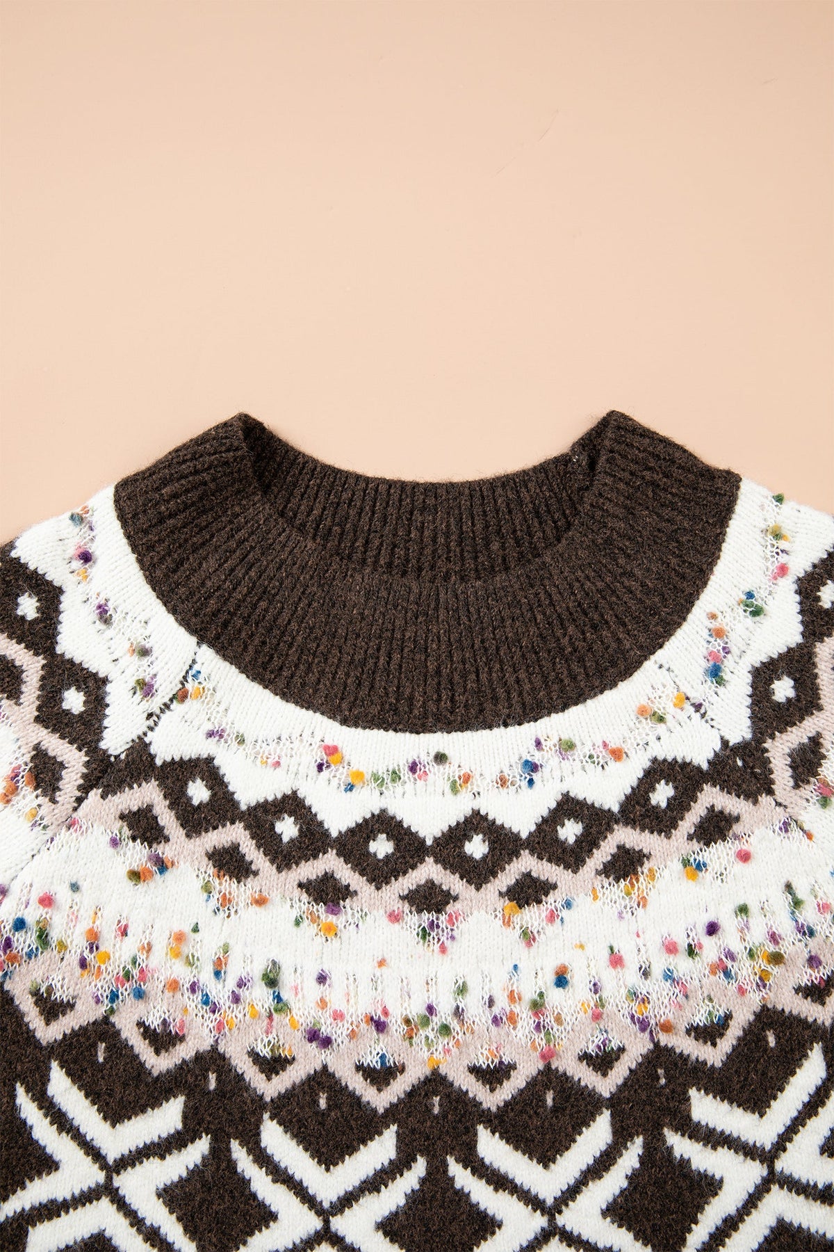 Holiday Geometric Fair Isle Raglan Sweater - additional product view